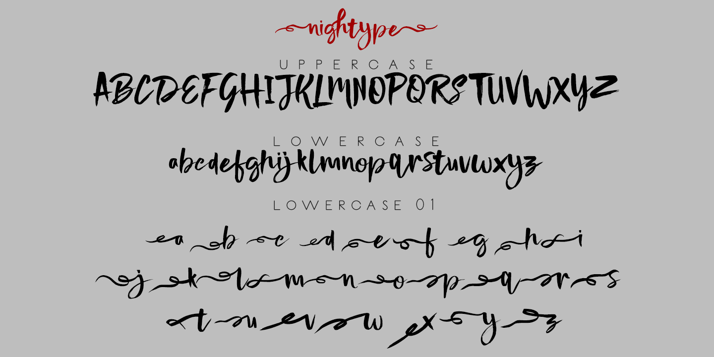 Nightype Regular Font preview